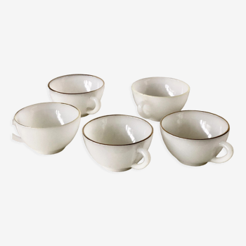 Set of 5 cups Arcopal model Harlequin