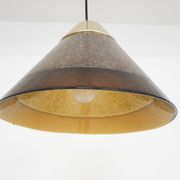 Suspension en verre bulles brun par Peill et Putzler, Allemagne 1960's