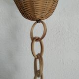 60s rattan pendant light