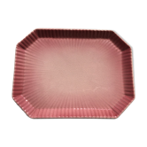 Pink octagonal dish wavy edge
