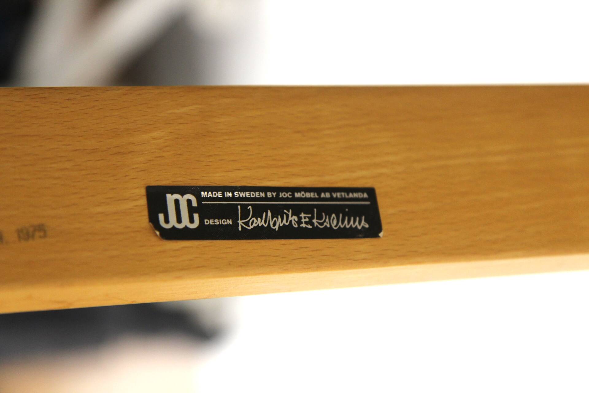 Scandinavian leather armchair, Karl-Erik Ekselius, JOC Vetlanda, Sweden, 1960