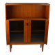Vintage Danish bookcase / highboard with smoked glass doors