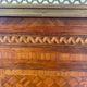 Louis XVI music cabinet, marquetry, brass gallery, marble top
