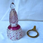 Vase de voiture en cristal taillé et teinté "Baccarat",Art Deco