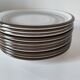 Ensemble de 10 assiettes Salins décor spirale minérale gris et brun