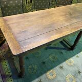 Table de ferme en chêne de style Louis XIII