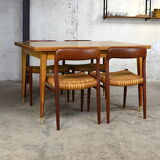 Table pierrette oak clear vintage 1960