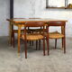 Table pierrette oak clear vintage 1960