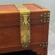 Pair of wooden and engraved brass chests, 20th century