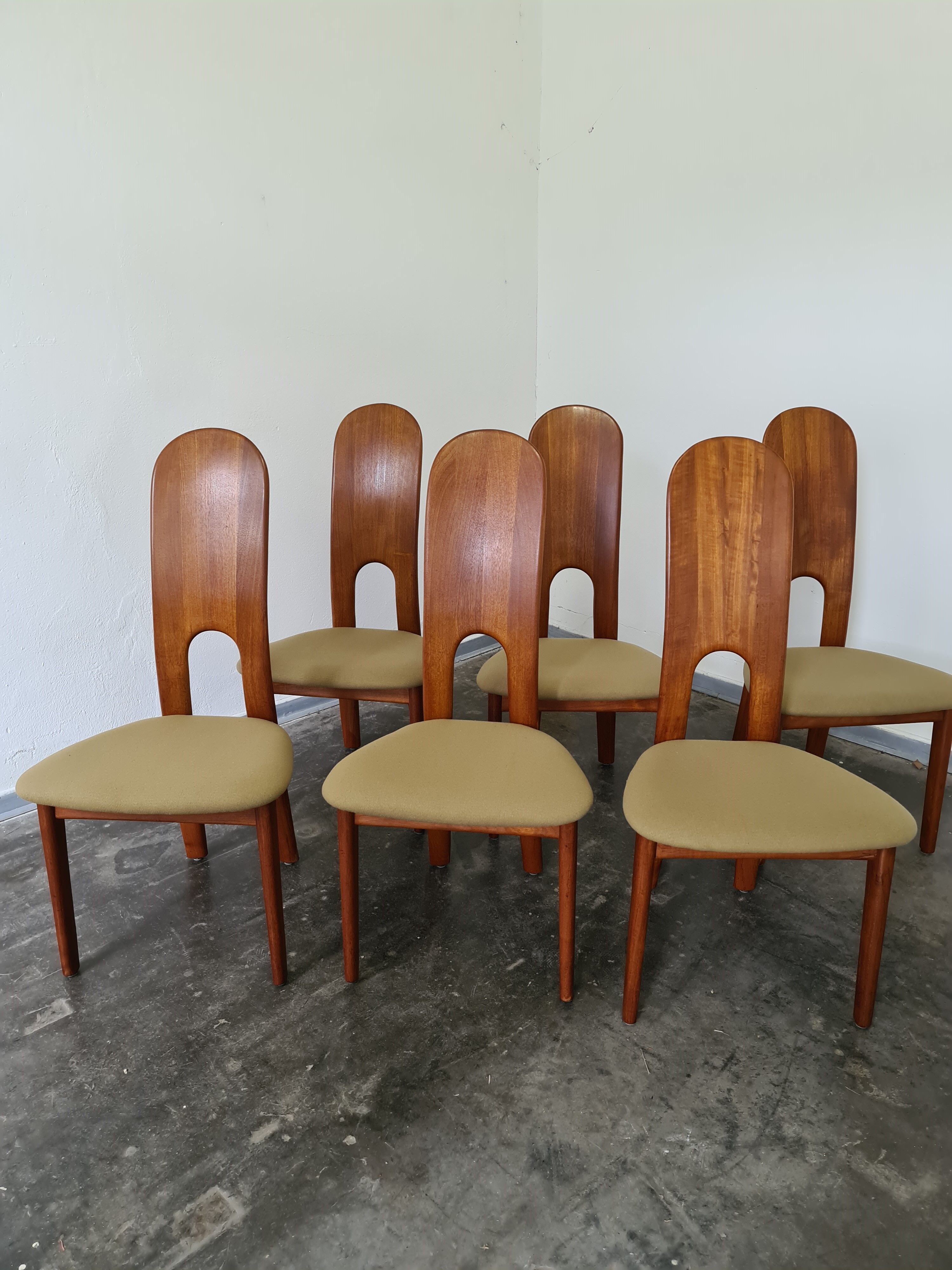 Set de  6 chaises à manger vintage danoises par Niels Koefoed