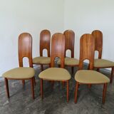 Set de  6 chaises à manger vintage danoises par Niels Koefoed