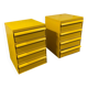 Yellow chest of drawers model 4601 by Simon Fussell for Kartell, 1970s
