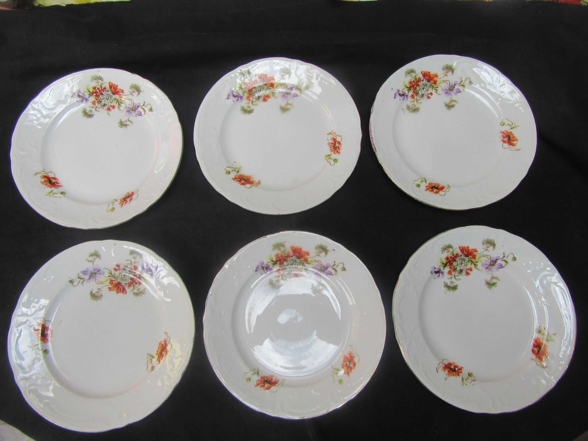 6 assiettes à dessert st amand nord hamage - terre de fer