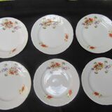 6 dessert plates st amand nord hamage - terre de fer