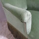 Pair of toad armchairs in green velvet