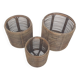 Set of three manou baskets or side tables attrb. to Tito Agnoli, Italy 1970