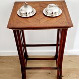 Individual butter dish in silver metal leaf decoration