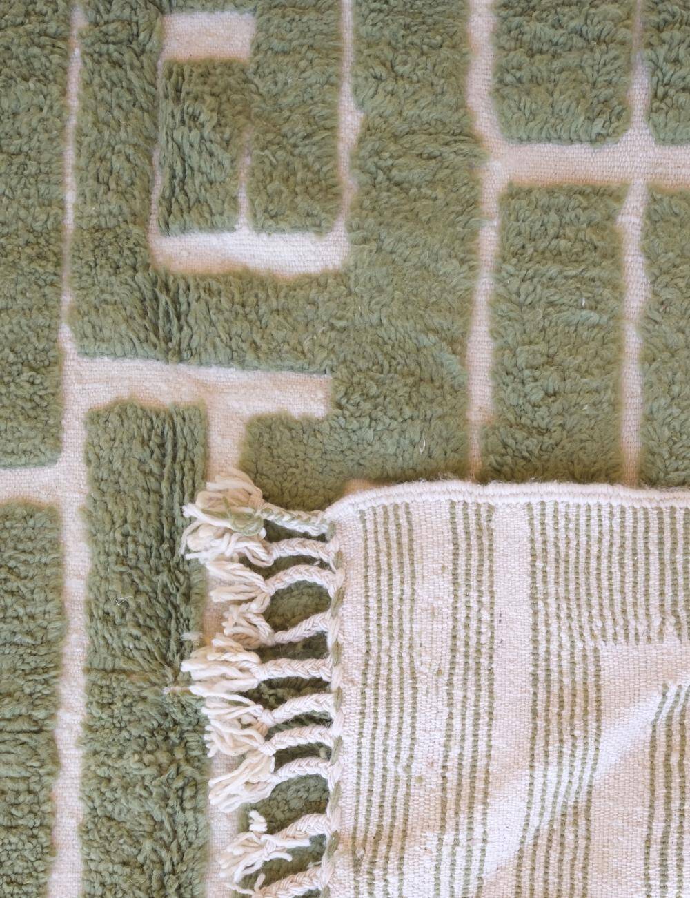 Green Berber Rug - 289 x 203 cm