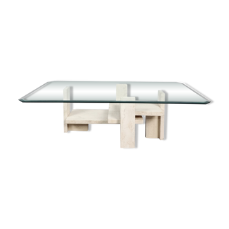 Travertine Willy Ballez coffee table