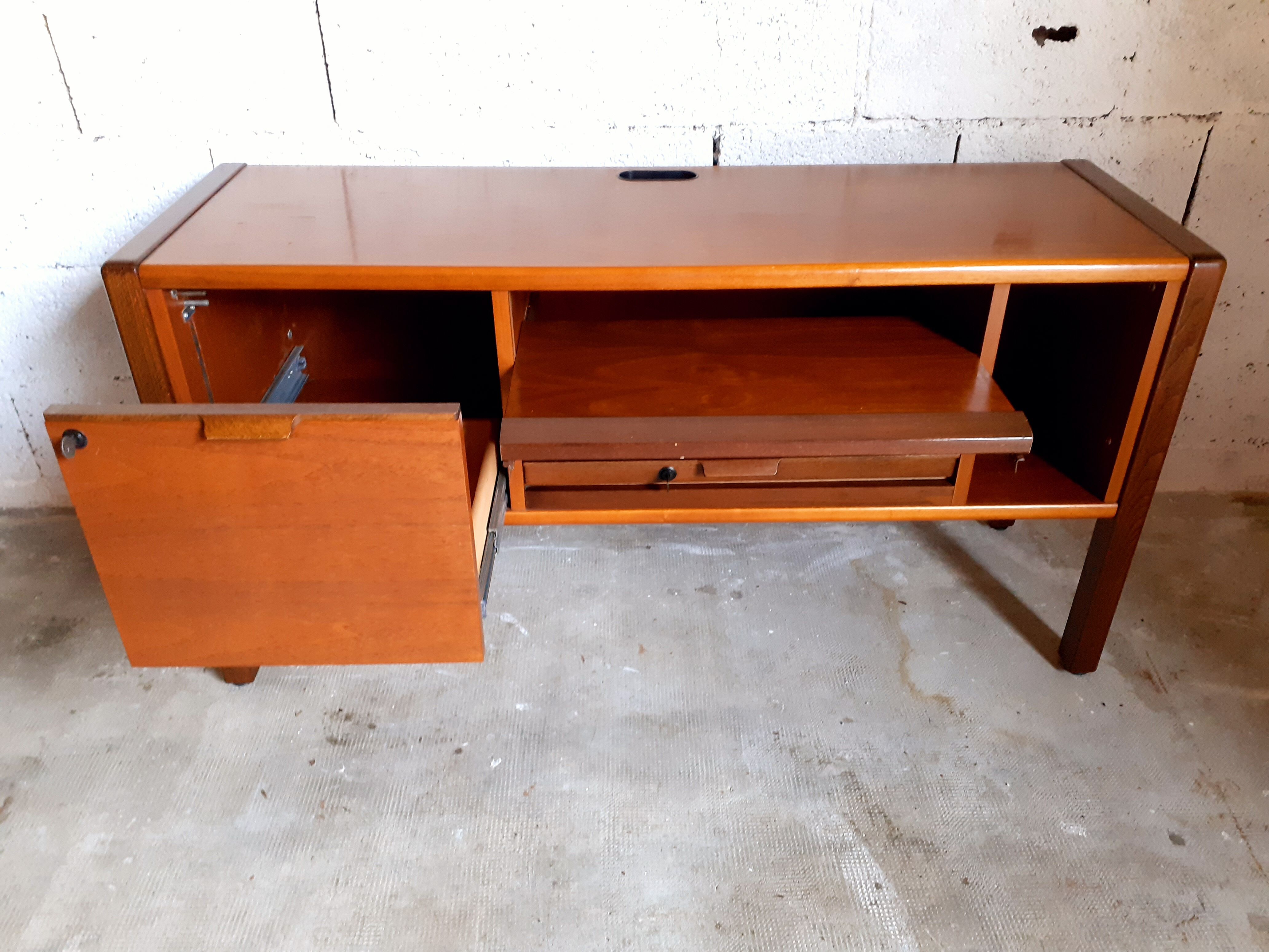 Vintage wooden storage row for office