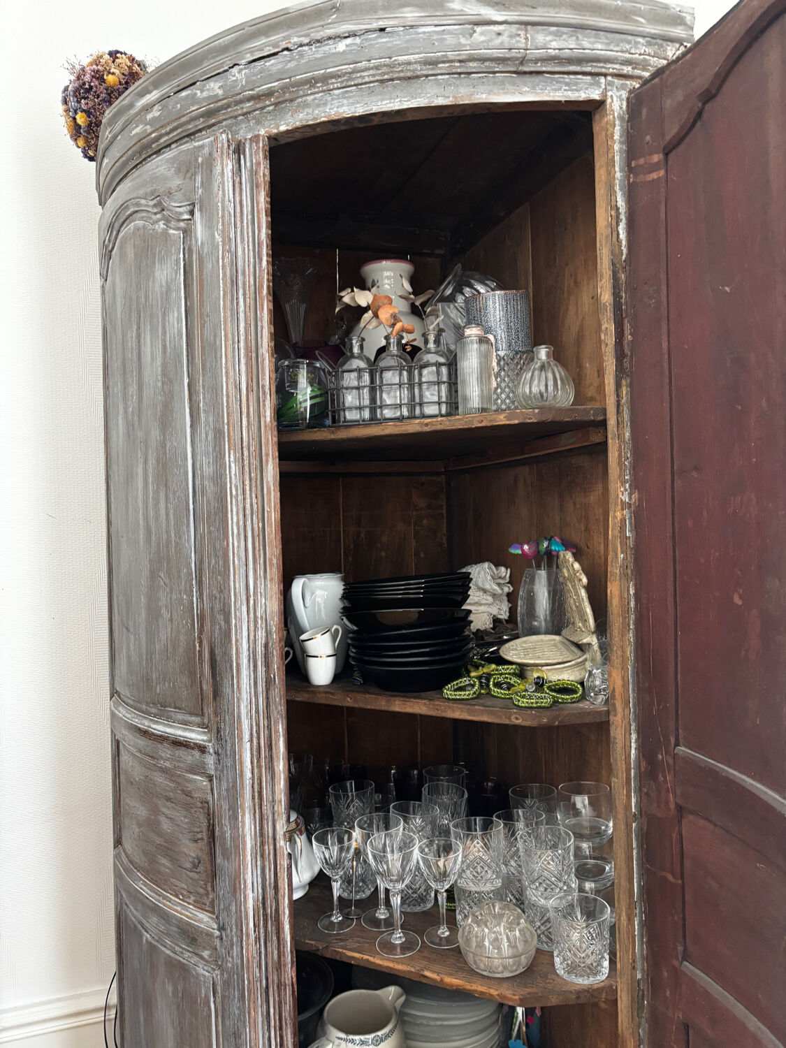 Antique corner cabinet