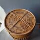 Brass and rattan umbrella stand 1970