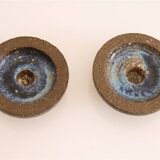 Pair of Danish ceramic candlesticks by Arne Finne Nielsen