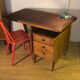 Bureau 1950 pieds compas et chaise scandinave
