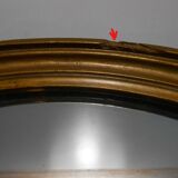 Oval mirror gilded wood