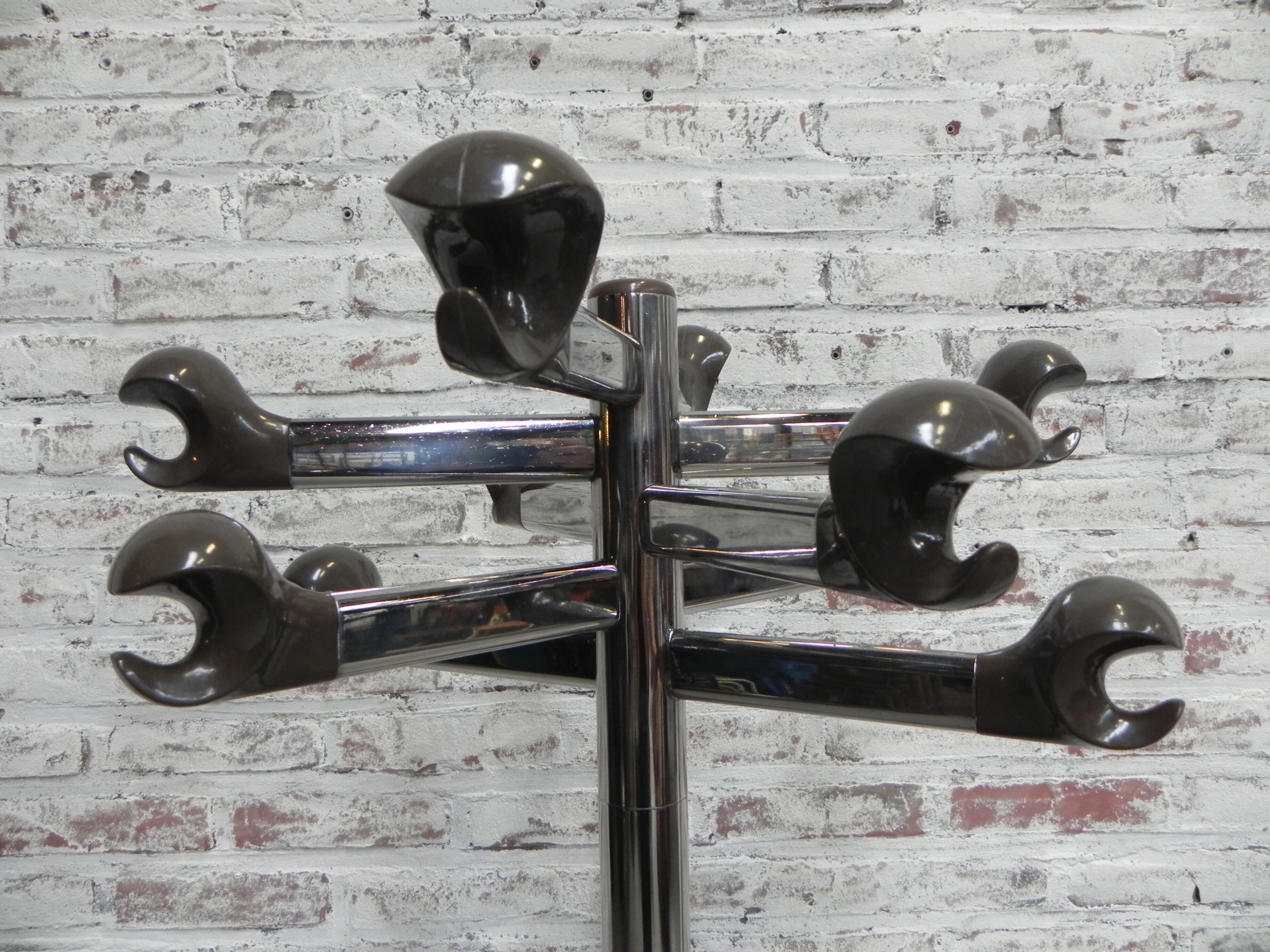 Vintage chrome standing coat rack