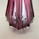 Multi-color pink floral Murano glass Sommerso vase italy, 1970s