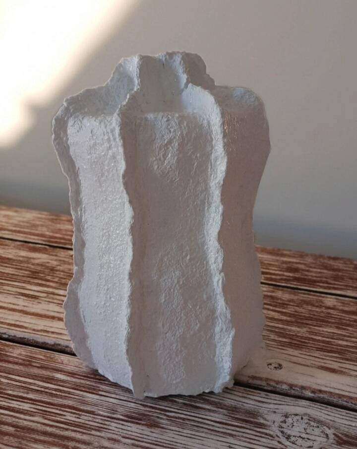 Vase sculptural esprit minéral Boho