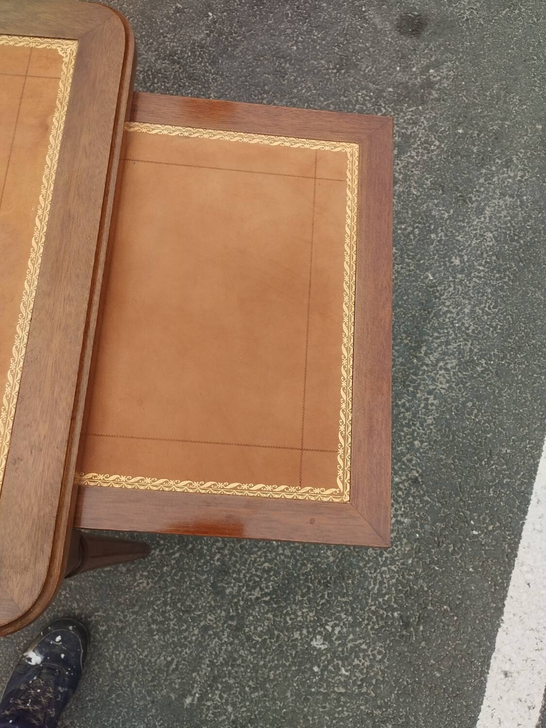 Beau bureau plat ancien style louis xvi