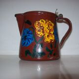 Painted enamelled teapot