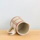 Vintage graphic pitcher in hand-painted ceramic
