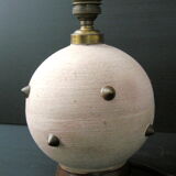 Vintage ball lamp 1950 ceramic & brass