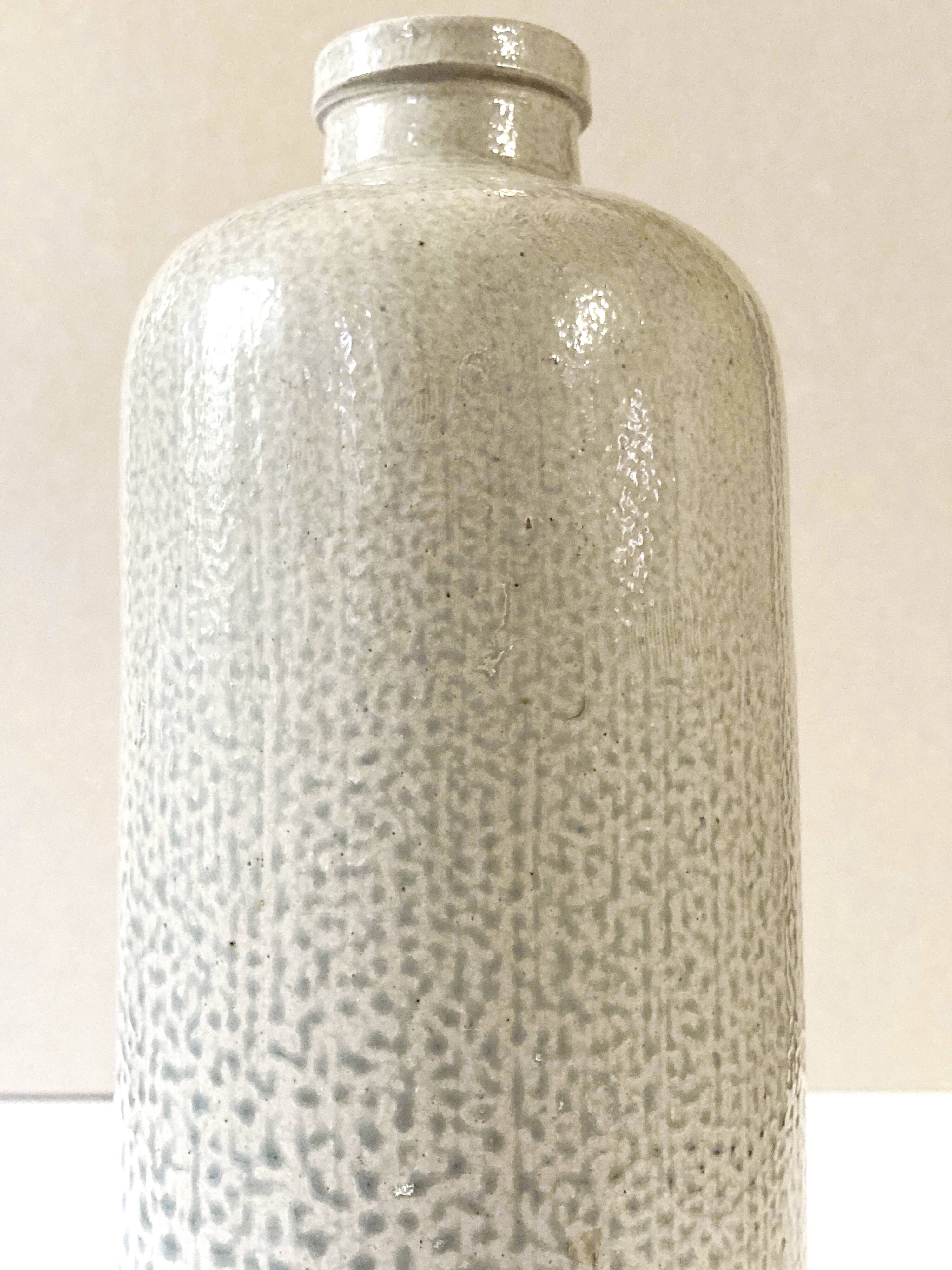 Small glazed stoneware bottle
