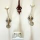 Lot pateres steel and porcelain vintage