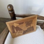 Panneau en marqueterie de bois inspiré de Picasso