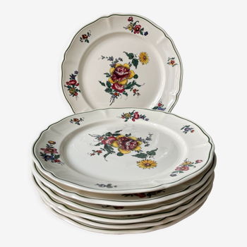 Lot de 7 assiettes plates villeroy et boch vieux strasbourg