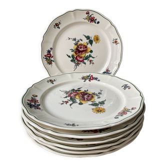 Lot de 7 assiettes plates villeroy et boch vieux strasbourg