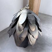 Brutalist suspension Jansen metal welded flower