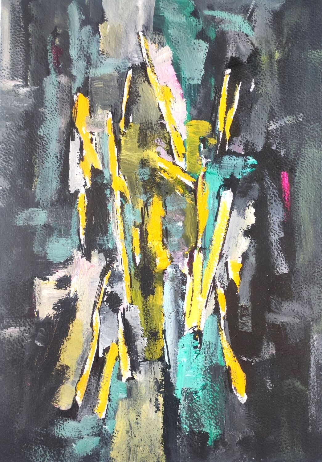 Acrylic abstract painting