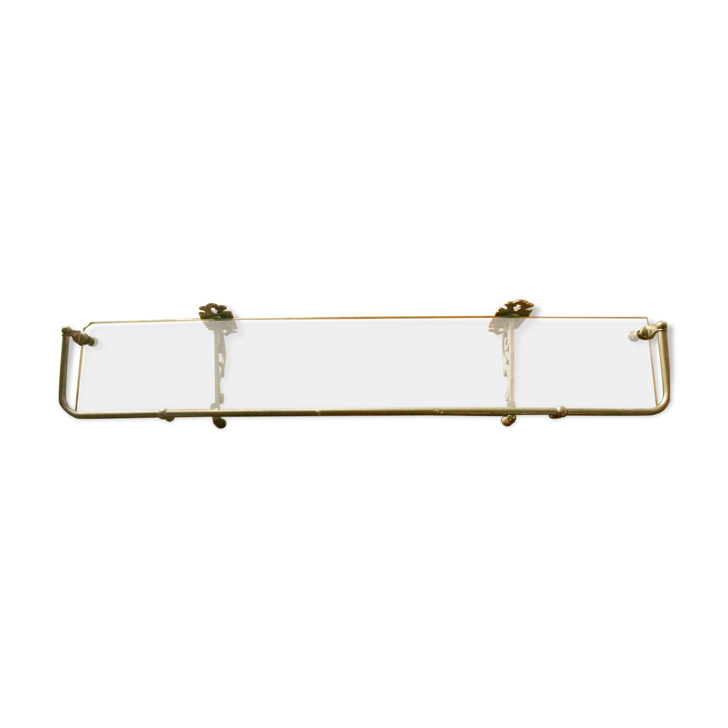 Glass bathroom shelf