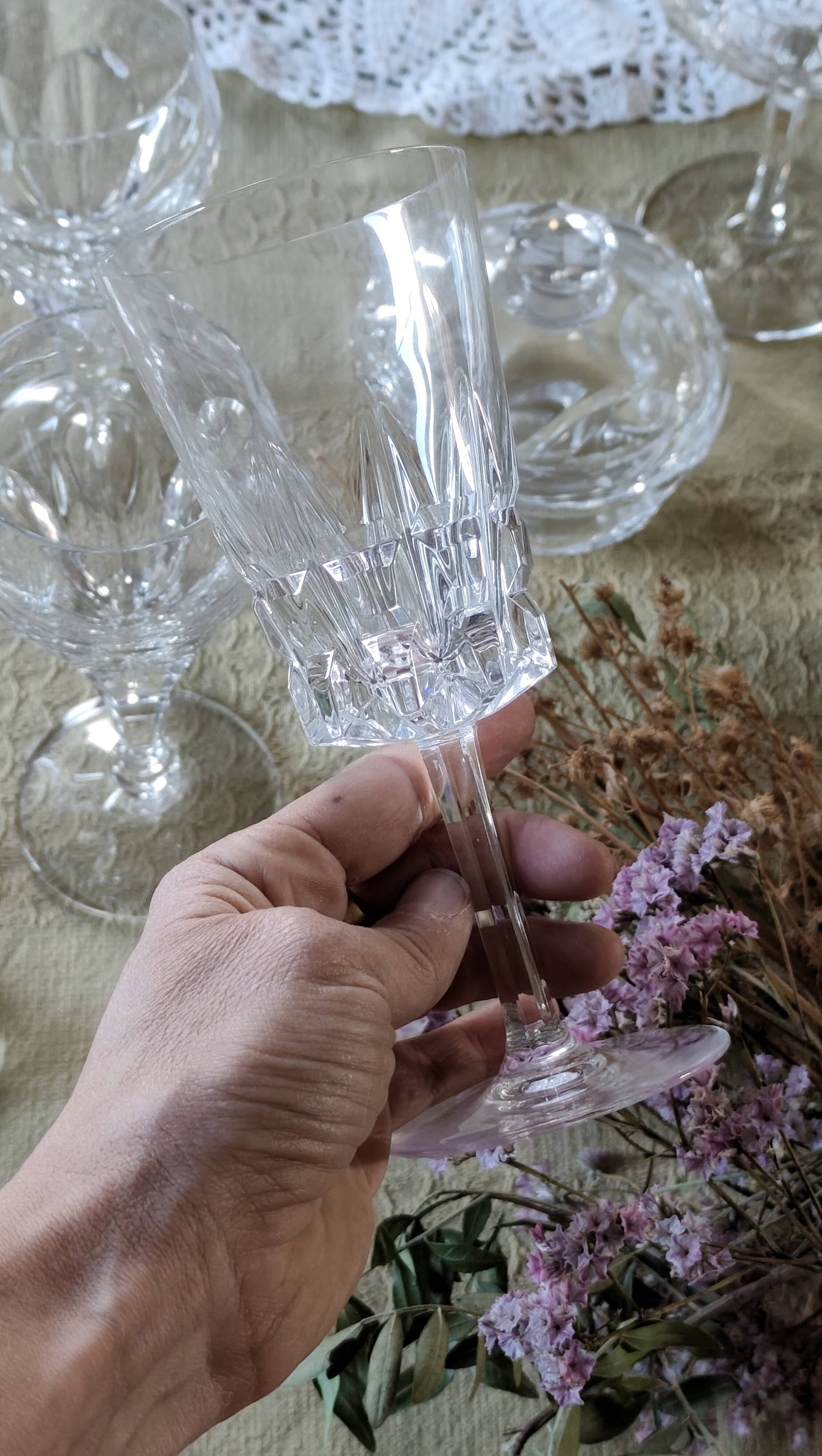 Magnificent mismatched crystal glassware set