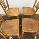 Série de 4 chaises bistro vintage 1949-50