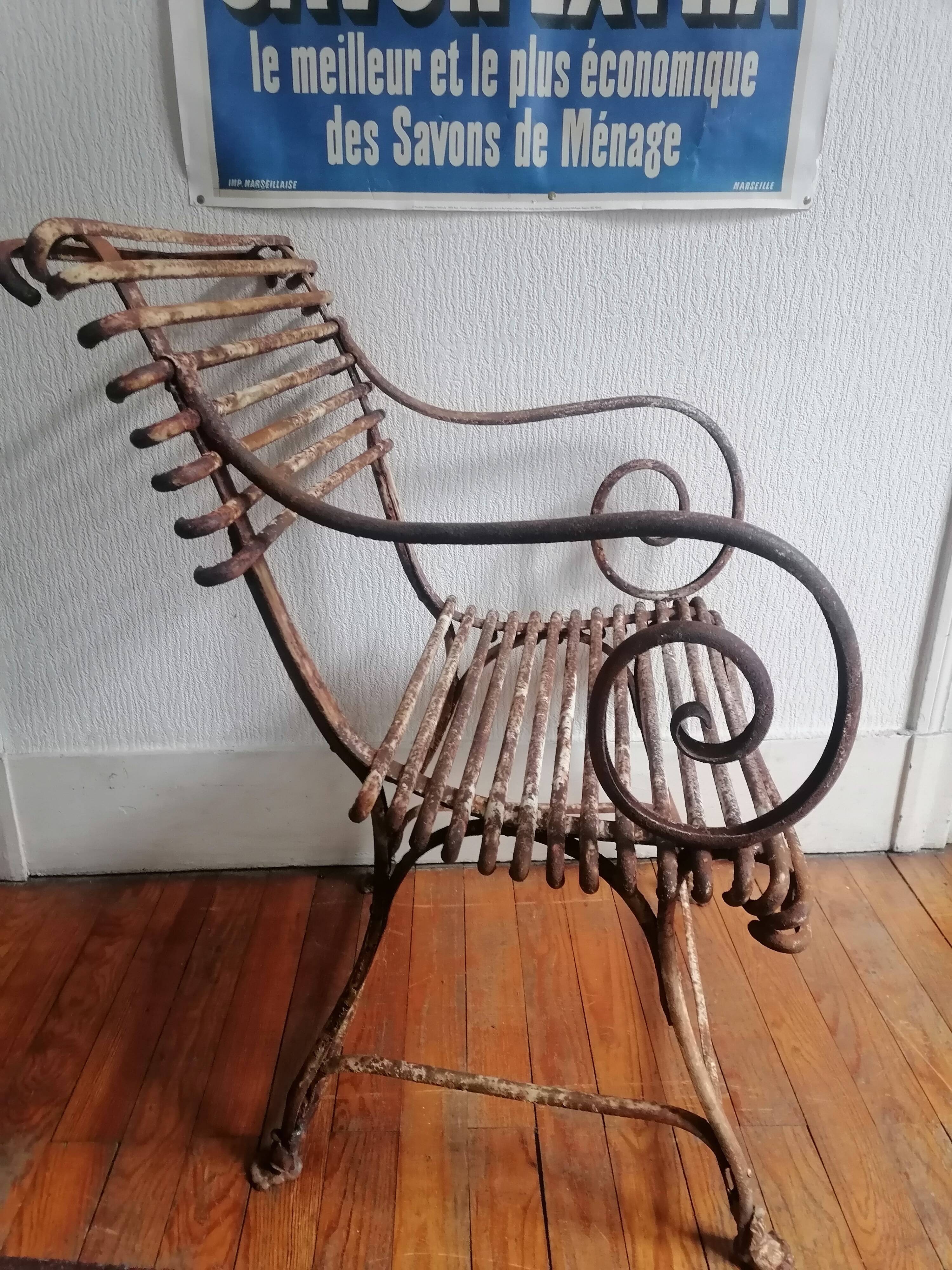 Old garden armchair Arras. 1890