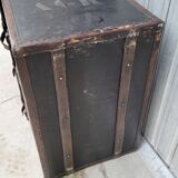 Malle de voyage en cuir époque 1900s