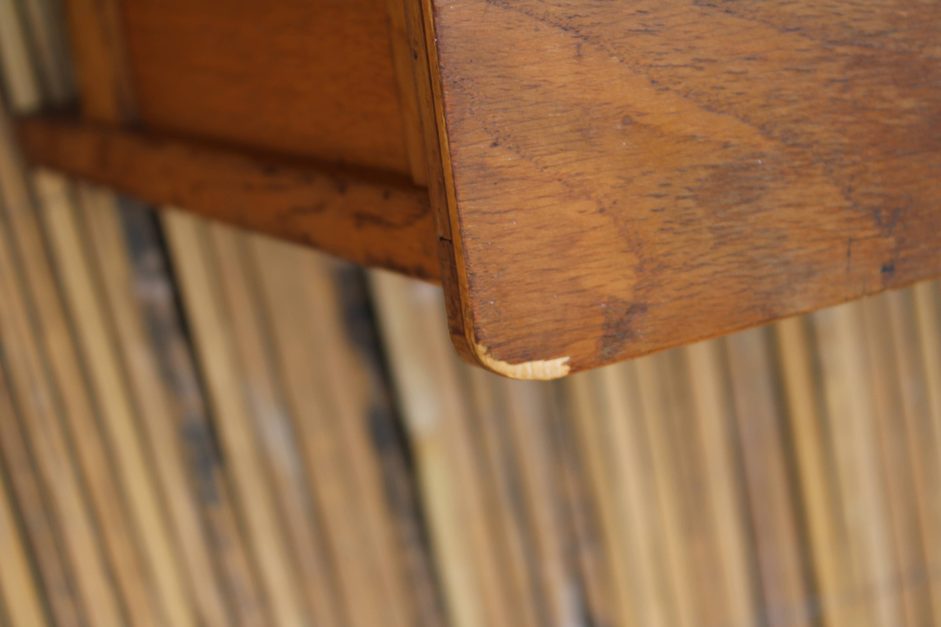 Wooden chest and rattan
