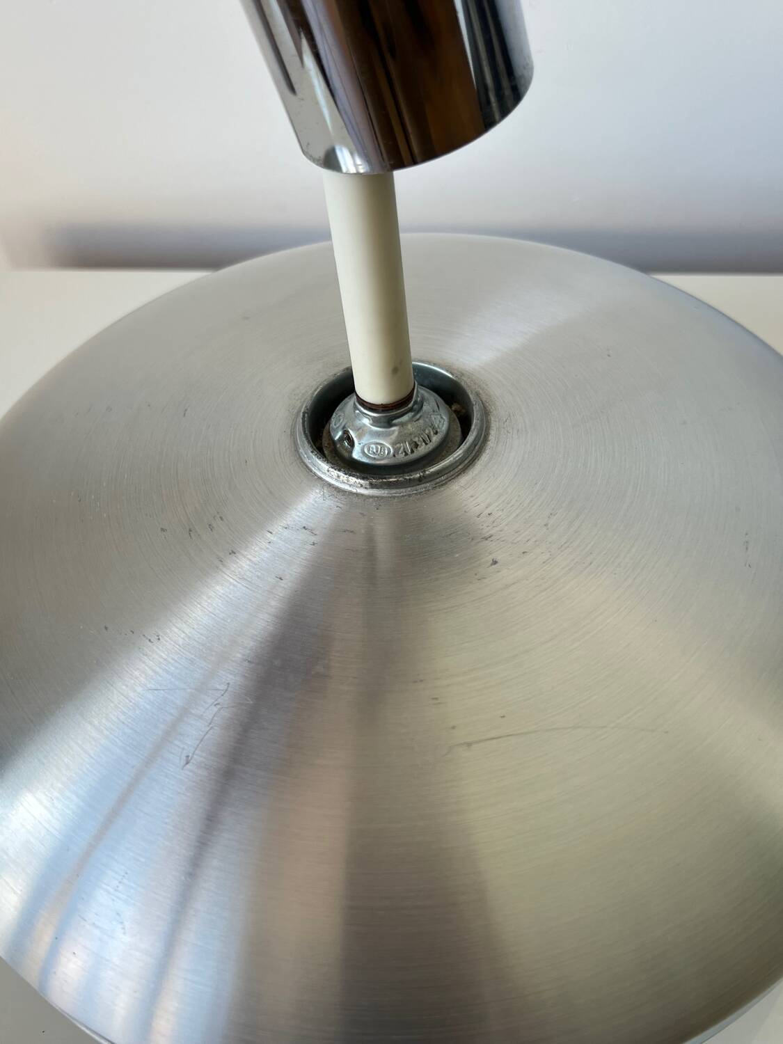 Suspension vintage UFO aluminium space age - années 70